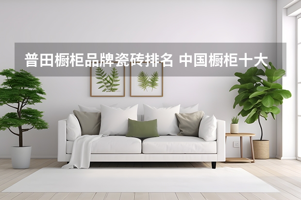 普田橱柜品牌瓷砖排名 中国橱柜十大品牌排名