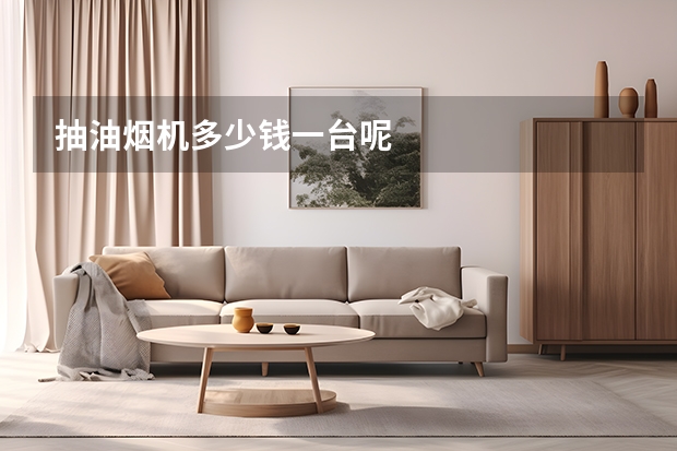 抽油烟机多少钱一台呢