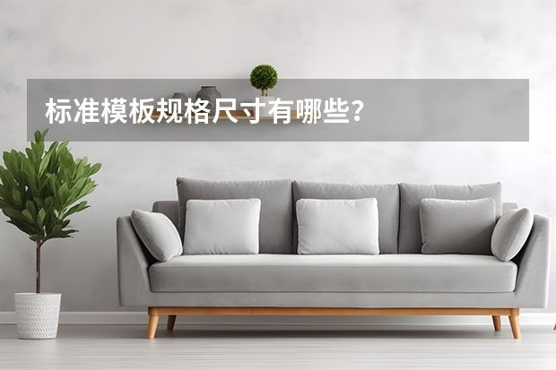 标准模板规格尺寸有哪些？