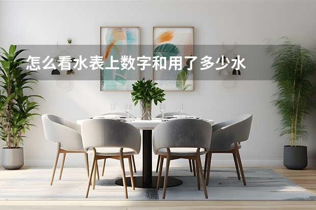 怎么看水表上数字和用了多少水