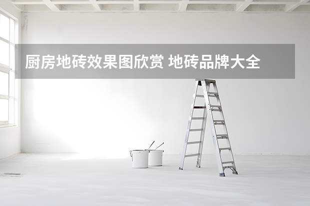 厨房地砖效果图欣赏 地砖品牌大全