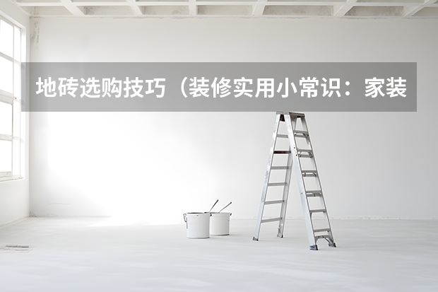 地砖选购技巧（装修实用小常识：家装地砖选择）