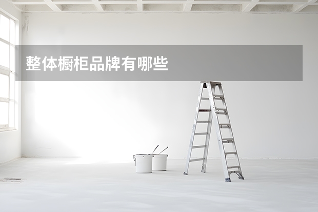 整体橱柜品牌有哪些