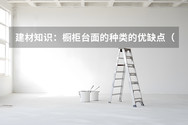 建材知识：橱柜台面的种类的优缺点（最新橱柜台面效果图）