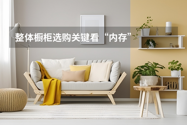 整体橱柜选购关键看“内存”
