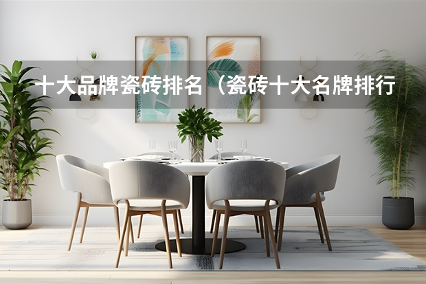十大品牌瓷砖排名（瓷砖十大名牌排行榜）