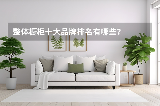 整体橱柜十大品牌排名有哪些？