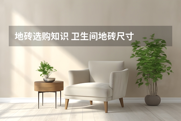 地砖选购知识 卫生间地砖尺寸
