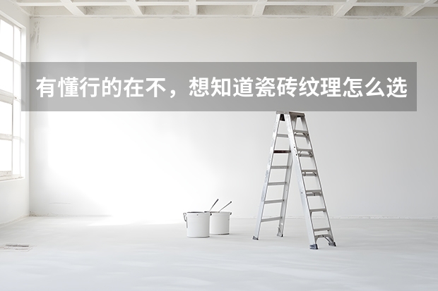 有懂行的在不，想知道瓷砖纹理怎么选择？