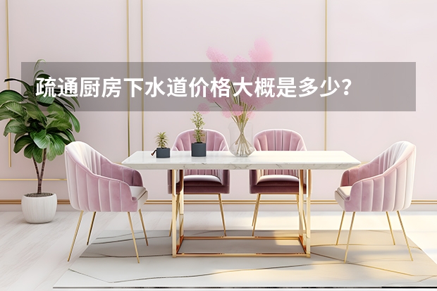 疏通厨房下水道价格大概是多少？
