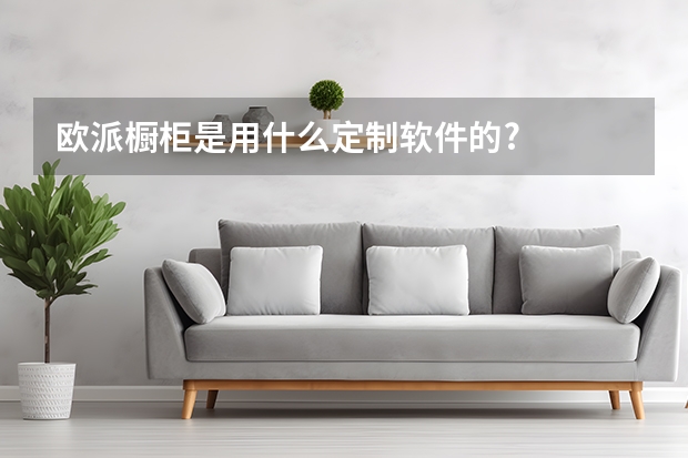 欧派橱柜是用什么定制软件的?