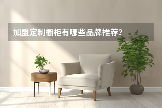 加盟定制橱柜有哪些品牌推荐？