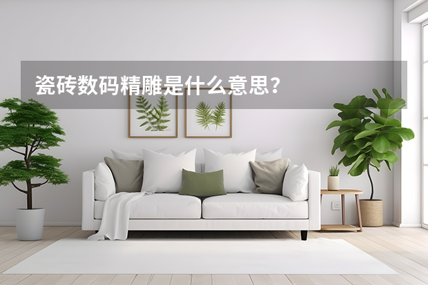 瓷砖数码精雕是什么意思？
