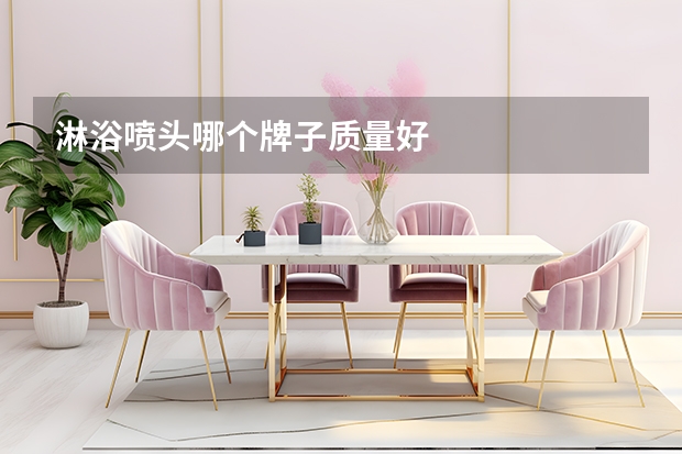 淋浴喷头哪个牌子质量好