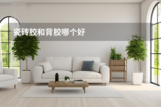瓷砖胶和背胶哪个好