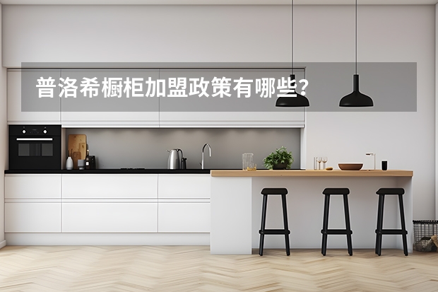 普洛希橱柜加盟政策有哪些？