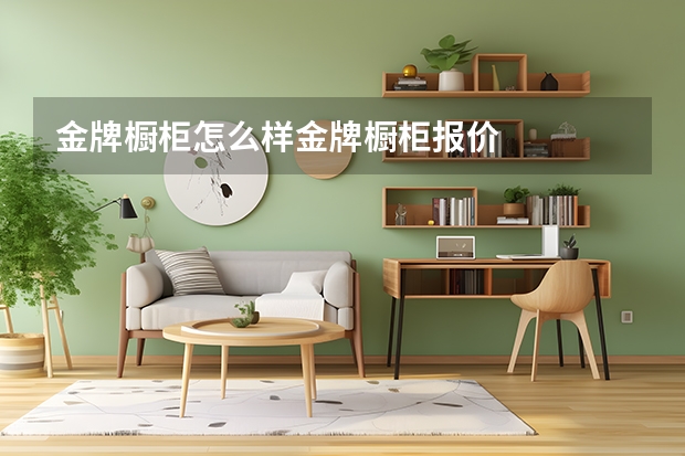 金牌橱柜怎么样金牌橱柜报价