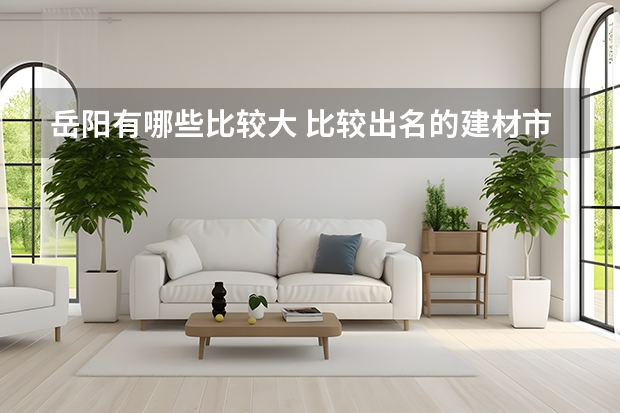 岳阳有哪些比较大 比较出名的建材市场？？希望橱柜 衣柜 木门这些多一点的