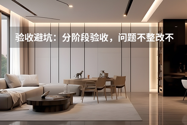 验收避坑：分阶段验收，问题不整改不付尾款
