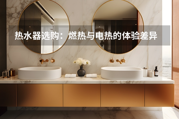 热水器选购：燃热与电热的体验差异