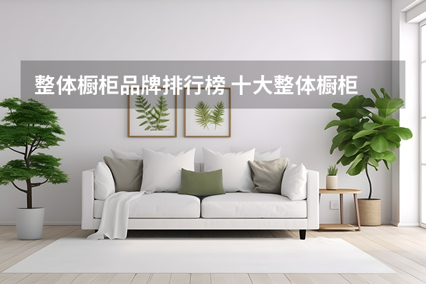 整体橱柜品牌排行榜 十大整体橱柜