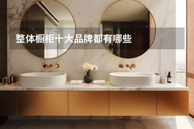 整体橱柜十大品牌都有哪些