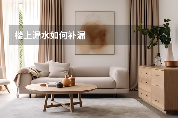 楼上漏水如何补漏
